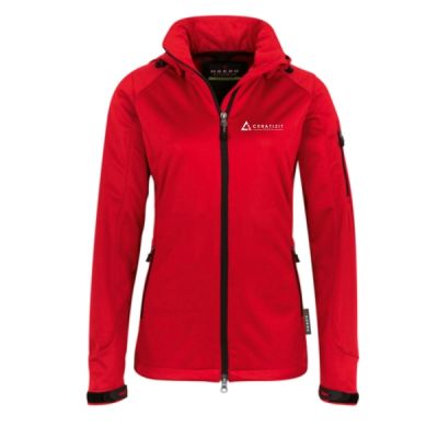Damen Softshelljacke rot/grau